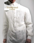 Men's Barong Cream Jusi fabric 100518 Cream Men's Barong Cream Jusi fabric 100518 Cream
